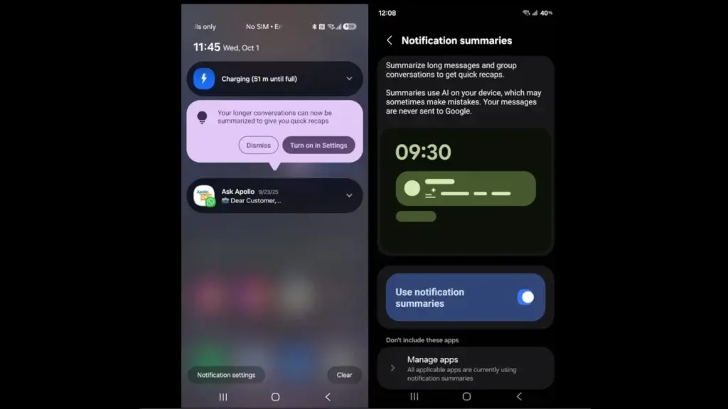 Samsung podría heredar de Apple una función de notificaciones que divide opiniones