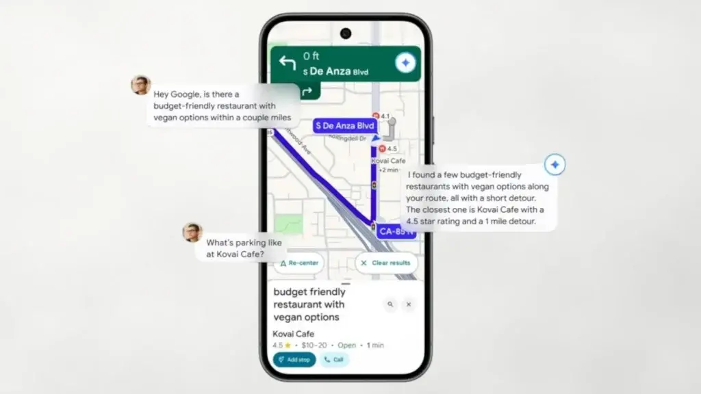 Google Maps añade navegación por puntos de referencia y Lens con Gemini