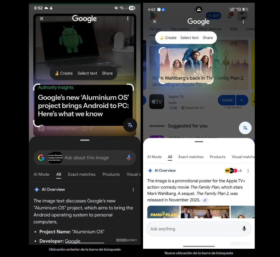 El Modo IA de google está llegando a Circle to Search