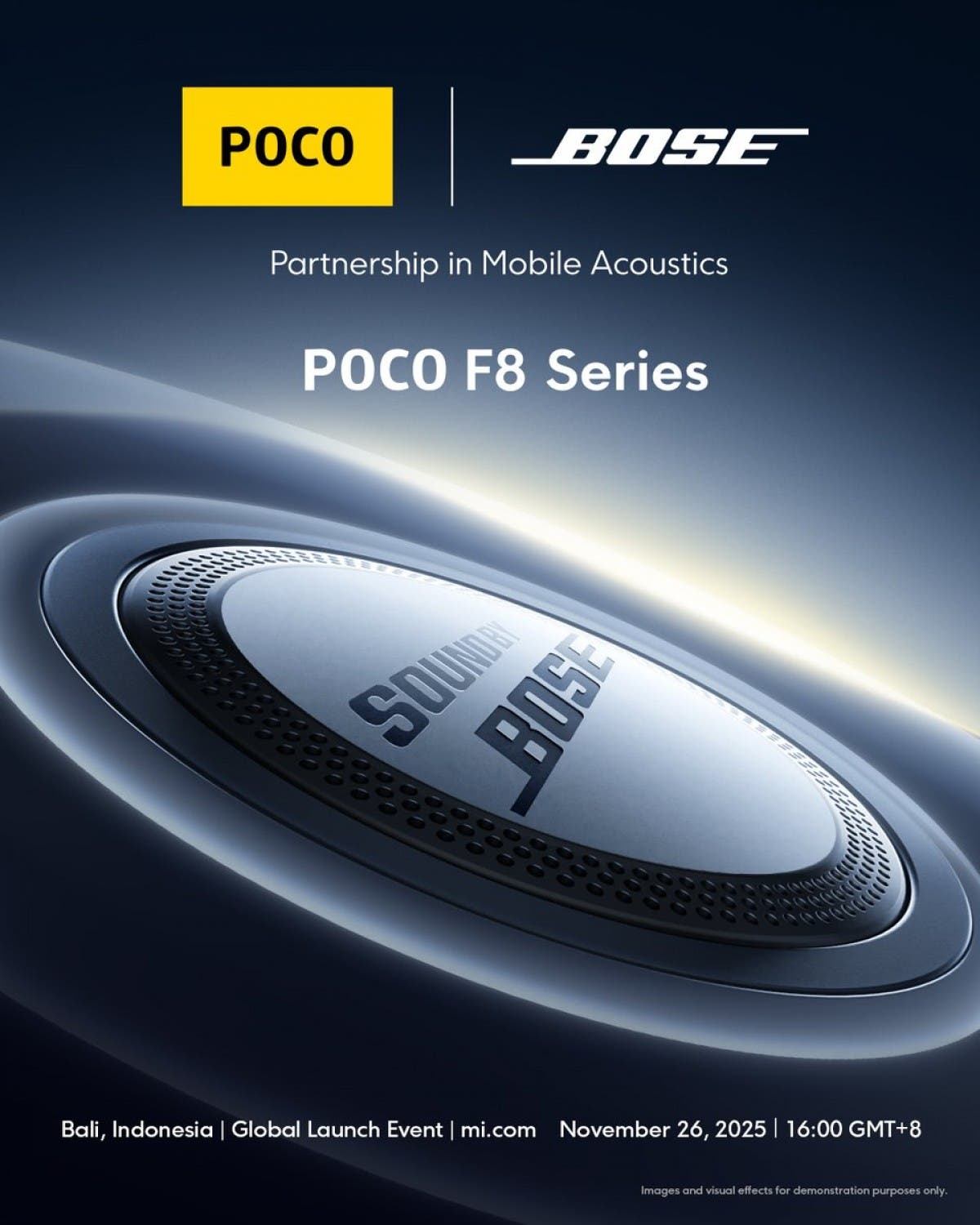 Los POCO F8 Series tendrán un sistema de audio de Bose