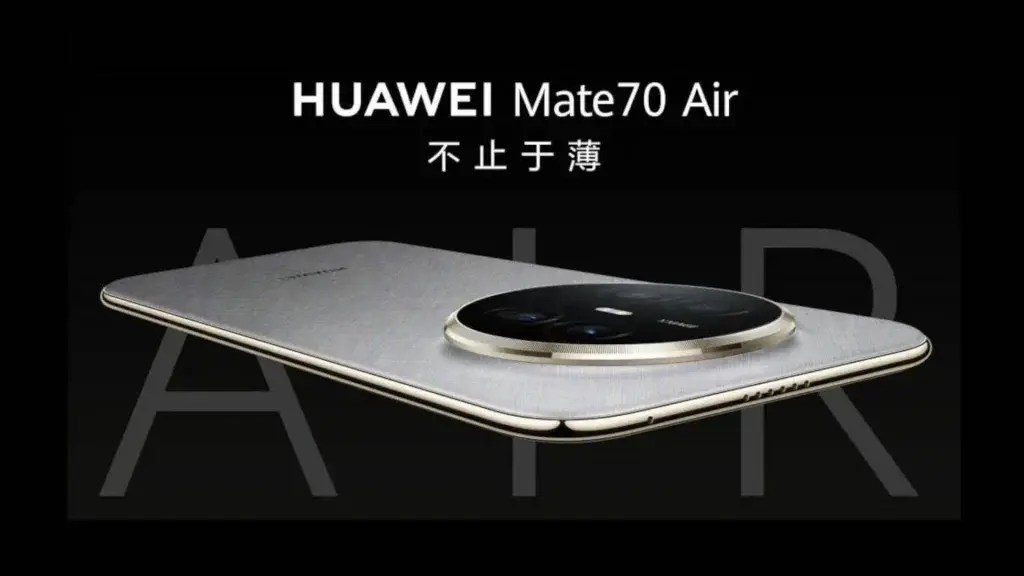 Huawei presenta al Mate 70 Air: móvil ultradelgado con 6.500 mAh de batería