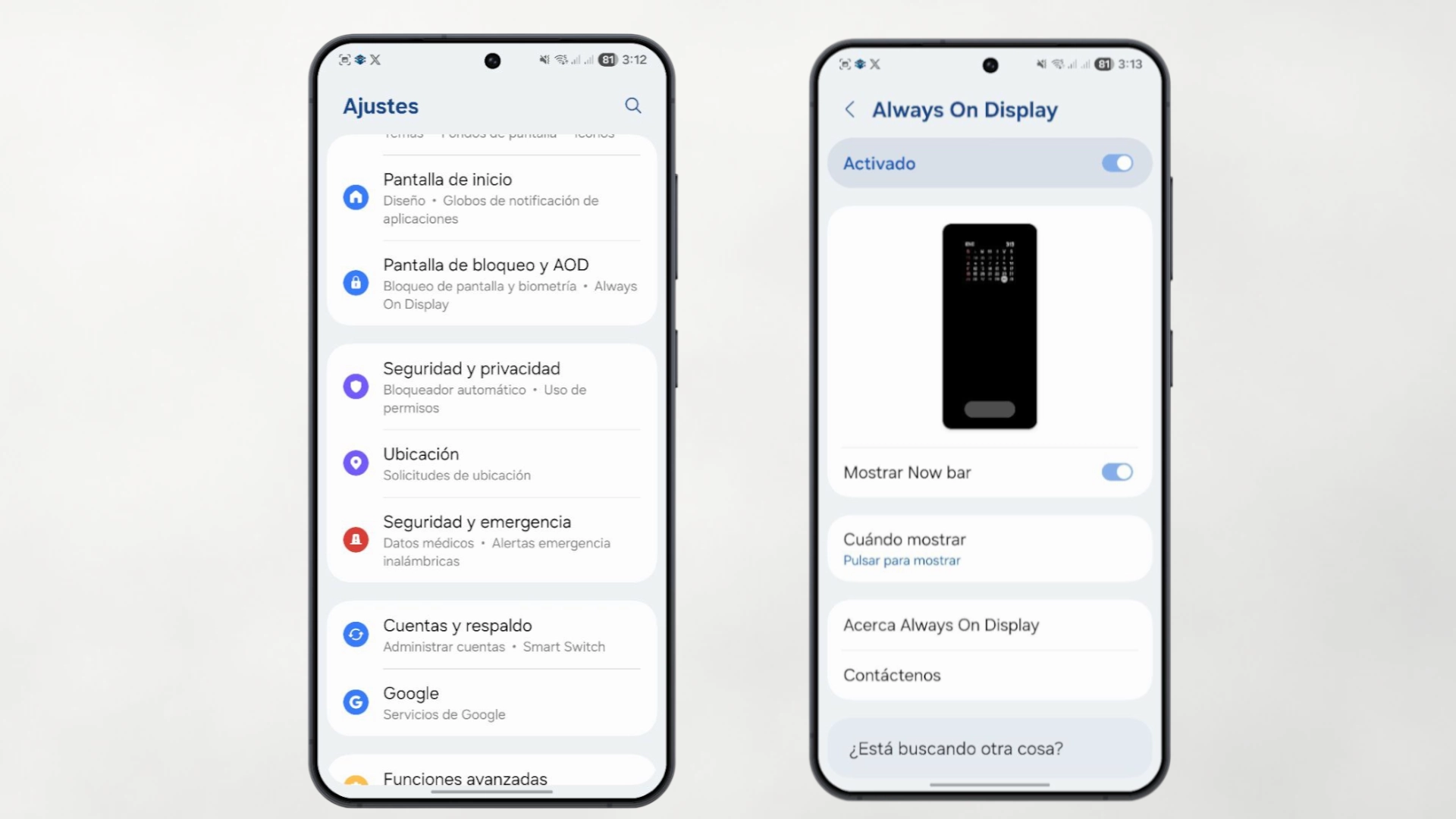 El always on display como base para el ahorro energético