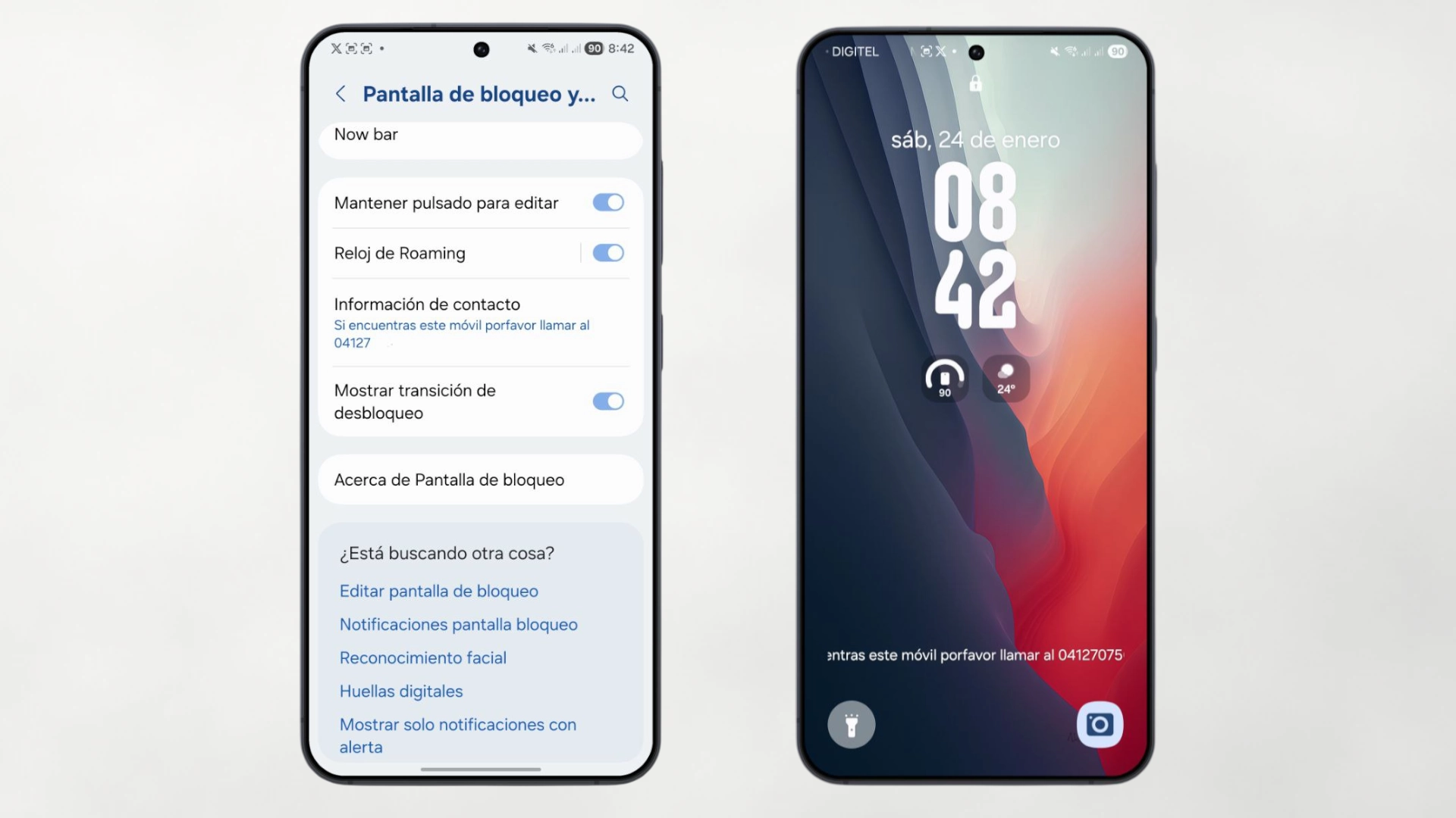 El mensaje de bloqueo para que el movil pueda ser encontrado 