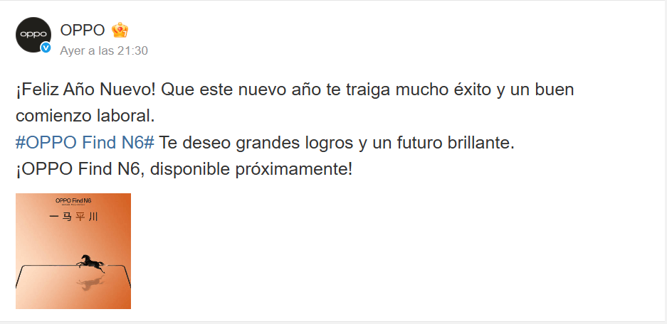 El lanzamiento de Oppo Find N6 se deja ver 