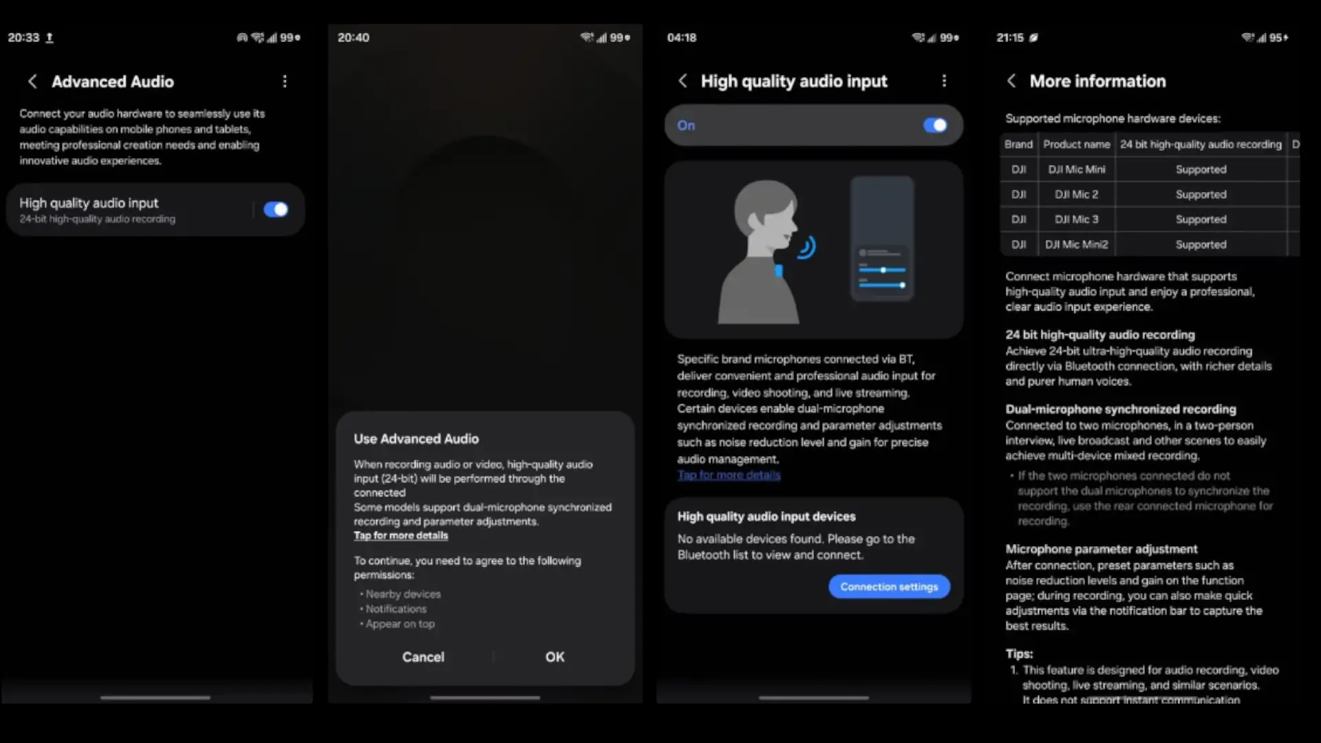 professional Bluetooth audio recording