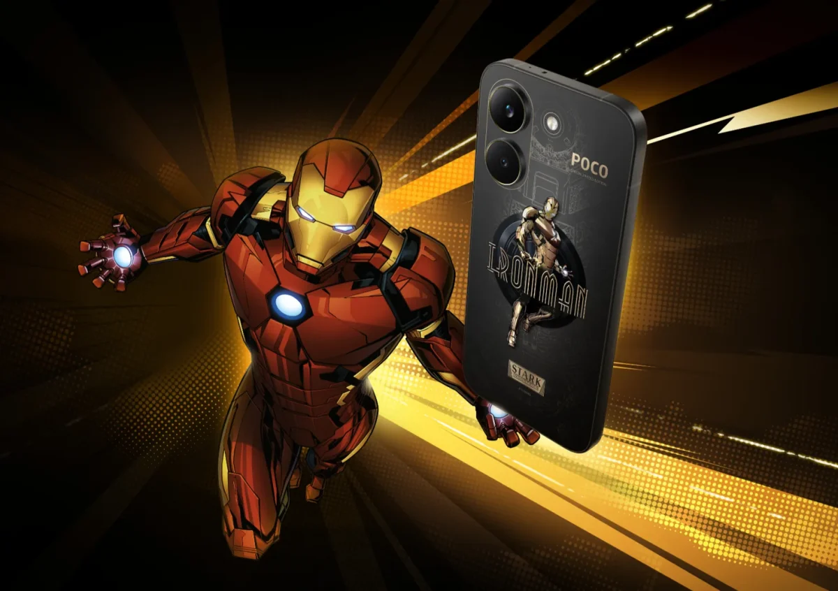 Diseño clave del POCO X8 Pro Iron Man Edition 
