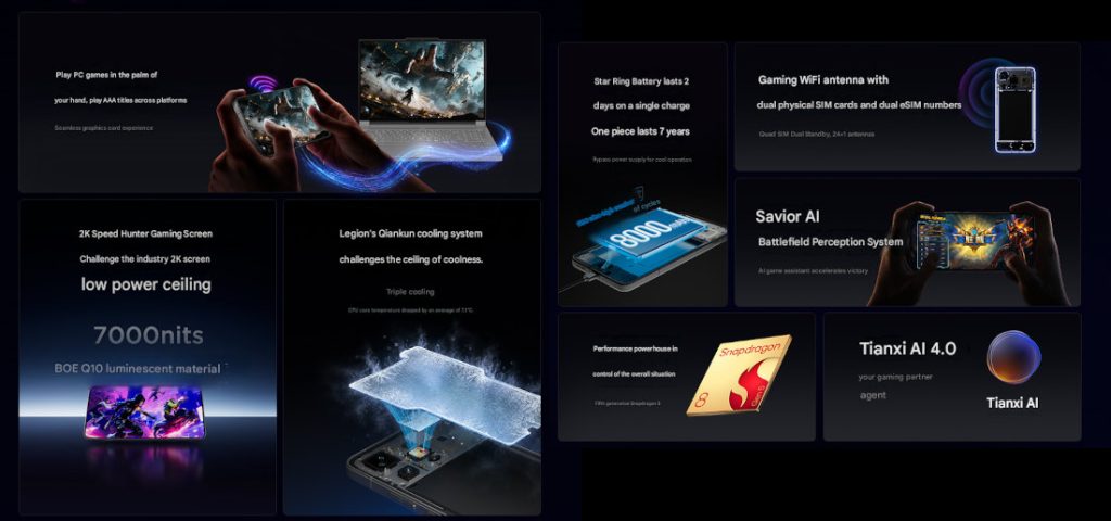 Características del Lenovo Legion Y70 2026, el smartphone que todo jugador necesita