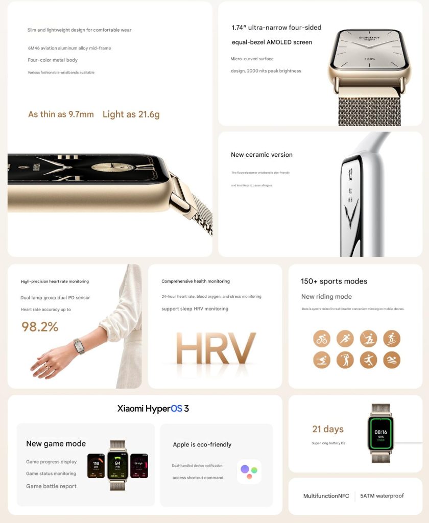 Xiaomi Smart Band 10 Pro una características claras