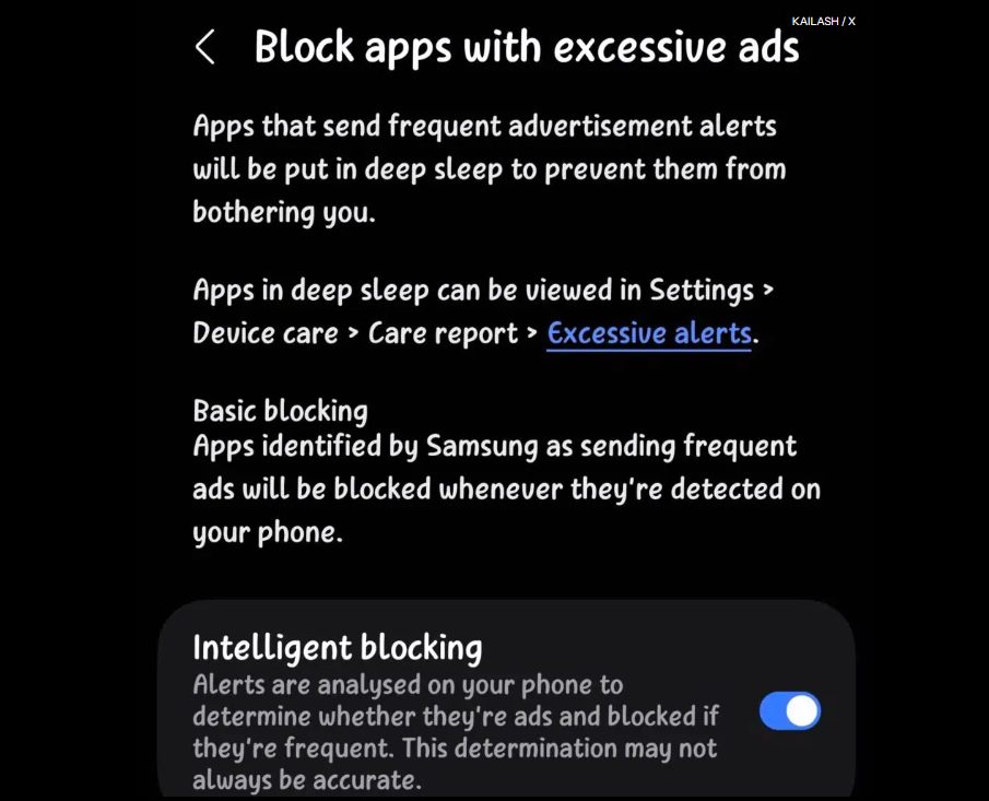 La función activa en los Galaxy S26 para bloquear apps con anuncios 