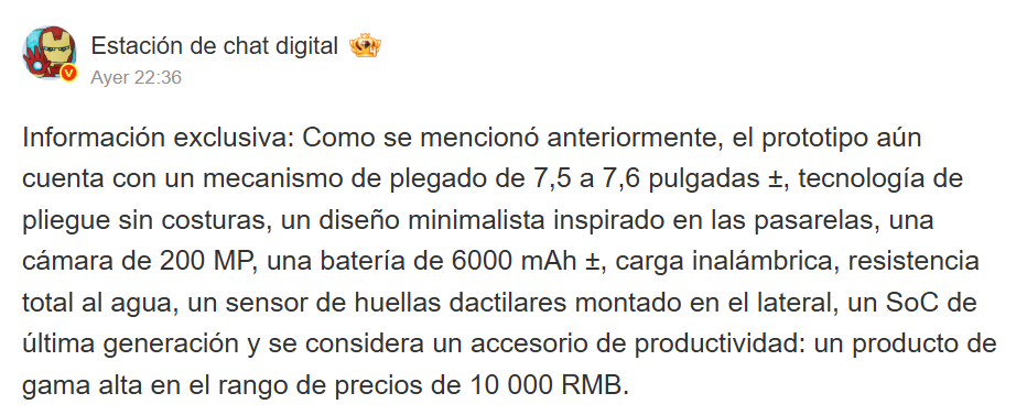 Desde Weibo se conocen los detalles del Proximo Xiaomi Mix Fold 5