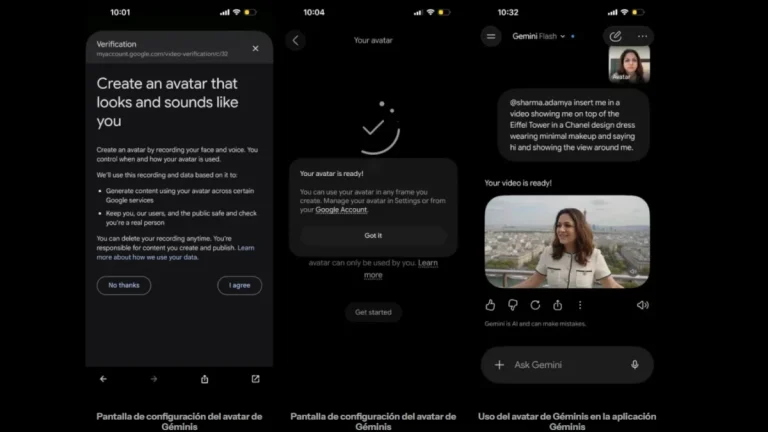 Gemini ya te permite crear un clon digital de ti mismo con IA: así es la inquietante función de avatares