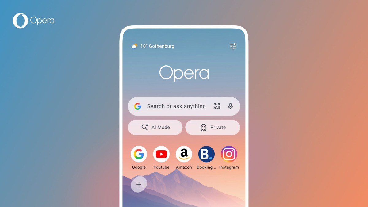 La interfaz de Opera para Android es mucho más amigable