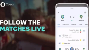 Si sigues el fútbol, la más reciente actualización de Opera para Android te interesa