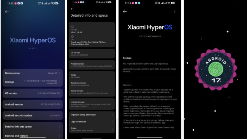 Xiaomi 17, 17 Ultra y el 17T Pro ya están gozando de Android 17