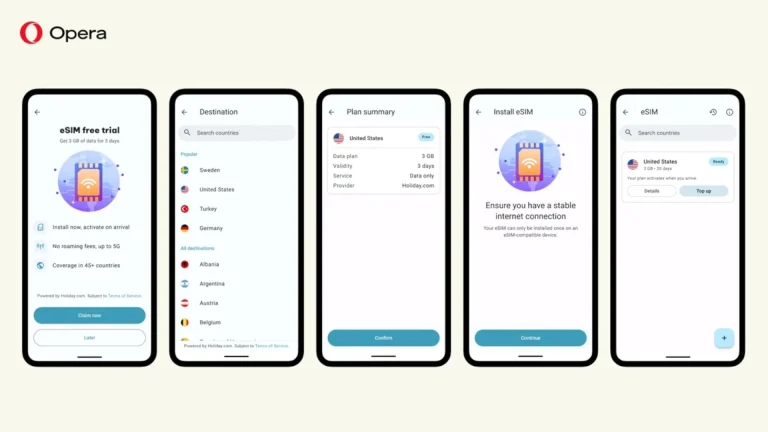 Opera quiere ser tu eSIM de viaje: precios, destinos útiles y la letra pequeña que no aparece en el anuncio